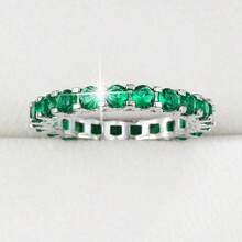 1pc Minimalist Polka Dot Design Cubic Zirconia Inlaid Women's Ring, Suitable For Daily Wear - Multicolor - View 27
