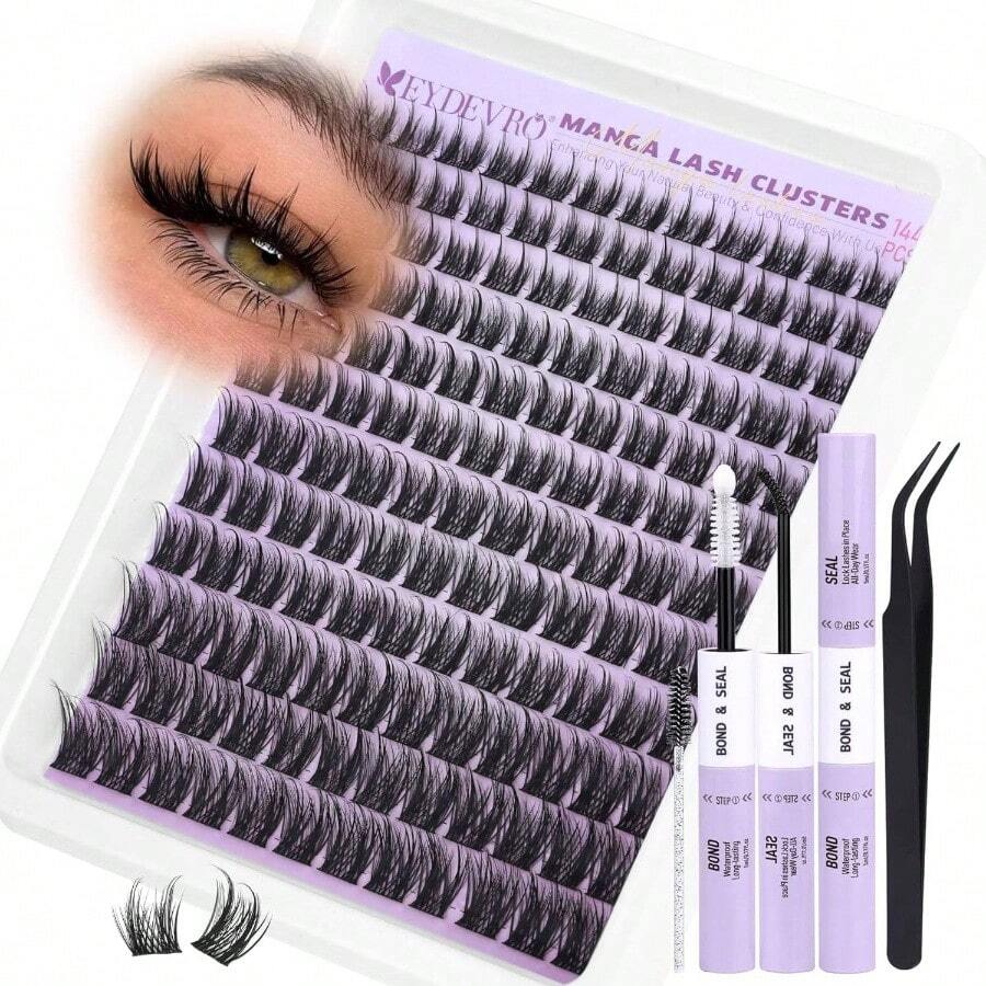 False Eyelashes And Adhesives Kits - Black - View 1