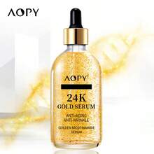 24K金精华液 30ml，纯金抗衰老抗皱，蕴含烟酰胺，细致柔滑肌肤屏障，深层滋养面部肌肤 - 金色 - 查看 3