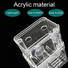 High Clear Acrylic Fish Tank Breeding Isolation Box Aquarium Breeder For Small Fish Betta Hatching Incubator With Suction Cup - View 3