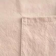 1pc Washed Linen Apron, Cross Back Straps, Solid Color Woven Fabric With Double Pockets, Neutral Design Work Apron, Suitable For Cooking, Cafe, Gardening, Painting, Office Use - Multicolor - View 7