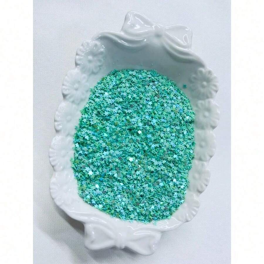 Mini Star Sequins 03mm (100 Grams | 5 Packs X 20g) - Light Green - View 1