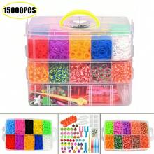 15,000 Colored Rubber Bands Weaving Set – DIY Craft Set With Storage Box, Bracelet Weaving And Jewelry Making Set – UK - A - View 3