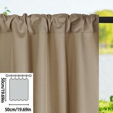 FLYINGCURTAINS 室內/室外防水窗簾布 - 隔熱、防紫外線、遮光，頂部附有孔眼，適用於露台、涼亭、門廊，單件銷售（多種顏色與尺寸可選） - 摩卡棕 - 查看 13