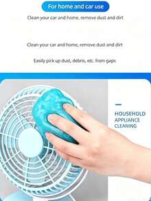 1pc Fruit Wood Scented Car Interior Cleaning Gel, Perfect For Car Crevices, Keyboard And Computer Dust Removal. Soft Gel With Strong Adsorption Ability, Suitable For All Seasons, Multi-Functional, For Hands. - one-size - View 2