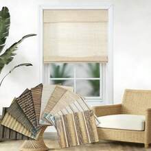 Cordless Woven Roman Shades Window Shades Fabric Sample Series A1-C - Multicolor - View 5