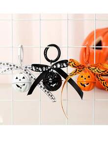5pcs Metal Halloween Pumpkin Bells - Handmade Bell Hanging Decor, Orange & Black Jack-O'-Lantern Design, Suitable For DIY Crafts, Pet Collars, Home Party Decoration, Keychain Accessories, Ghost Party Accessories, Halloween, Thanksgiving, Harvest Festival Gift Pendants - Multiple Styles - View 11