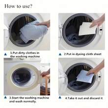 100 Anti-Dye Sheets - Prevent Color Transfer, Avoid Fading And Dye Bleeding, Suitable For Washing Machines, Garment Protection, Easy-To-Use Care Tool - Solid Color - View 10