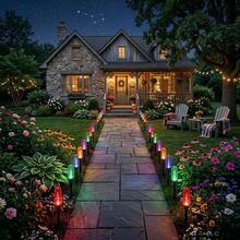 3D Crystal Solar Lawn Lights, 8 Modes Outdoor Garden Path Wedding Decor Lamp - Solar Rod Lamp - View 8