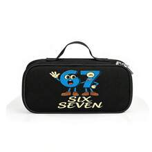 Printed Football & Game Pencil Case With Compartments, Pencil Pouch Stationery Box For Pencils, Keys, Phone, Coins, Small Items, School, Home, Gift, Vacation, Holiday (Back To School, Christmas) Multi-Purpose - 咖色67 - 查看 5