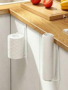 1 pieza Portarrollos de papel higiénico montado en la pared, Dispensador de toallas de papel, Portarrollos de toallas de papel para baño, Portarrollos de toallas de papel montado en la puerta del armario sin taladro, Cocina, Navidad, Regalo de Navidad, Decoración de habitación, Decoración de sala de estar, Decoración de dormitorio - Multicolor - Ver 4