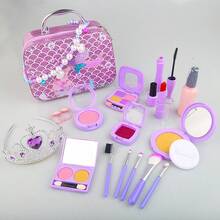 女孩玩具化妆套装,美人鱼手提包化妆包,过家家化妆玩具套装,适合3-6岁女孩,非真实化妆品 - 美人魚化妝包 - 查看 13