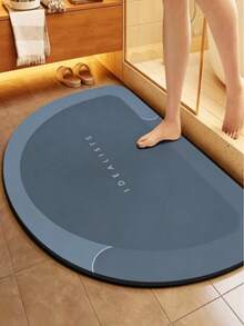 1pc Ultra Absorbent Non-Slip Bathroom Mat, Soft Water-Absorbing Quick-Drying Silicone Design. Suitable For Living Room, Kitchen, Hallway, Bathroom And Bedside Areas. Thickened Design, Also Perfect For Shower Spaces - Multicolor - View 1