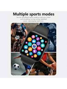 NcmRyu Set Jam Tangan Pintar Olahraga Luar Ruangan + Earphone Layar Sentuh Penuh 2,01 Inci, Mendukung Musik Bluetooth, Berbagai Mode Olahraga, Pemutaran Musik, dan Fungsi Lainnya, Cocok Sebagai Hadiah untuk Teman, Pasangan, Kompatibel dengan Android dan iOS - View 6