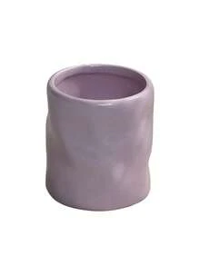 1pc Ceramic Kitchen Utensil Holder, Modern Wavy Countertop Cutlery Jar, Pastoral Style Decorative Utensil Storage Box. Can Hold Soup Spoons, Forks And Spatulas. This Multi-Functional Kitchen Storage Tool Is Suitable For Home And Kitchen Decoration, Available In Pink, Off-White, Black And Purple. - Multicolor - View 9