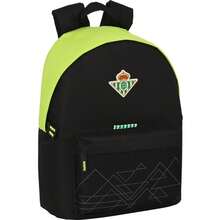 Real Betis Balompié | Betis Balompié School Backpack Adaptable To Trolley (Without Trolley) Water Resistant, Official License, 2 Large Compartments, Bottle Pocket - Standard - Actual - View 1