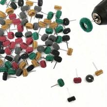 100Pcs Buffing Wheel Abrasive Polishing Deburring Wheels Metal Polishing Kit Rotary Tool Accessories For Metal Polishing, Rusting Cleaning, Paint Removal, And Other Fine Detail Work - Multcolour - View 6