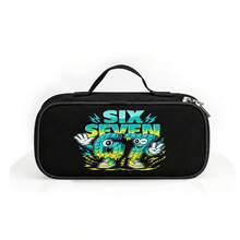Printed Football & Game Pencil Case With Compartments, Stationery Box For Pencils, Keys, Phone, Coins, Small Items, Suitable For School, Home, Gift, Vacation, Holidays (Back To School, Christmas), Multi-Purpose Use - 積木67二 - 查看 5