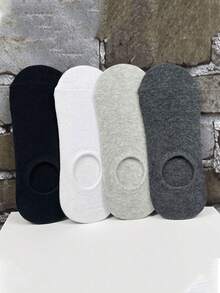 1/5/10/15/20 Pairs Invisible Low-Cut Boat Socks, Black/White/Grey Basic Style, Everyday Wear Socks, Low-Cut Socks - Multicolor - View 3