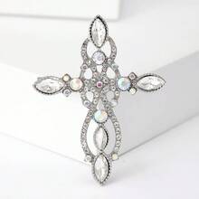 1pc Fashion High-End Luxury Cross Brooch, Premium Creative Versatile Unisex Clothing Accessory Pin Corsage - Cross Brooch - View 9