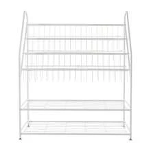 Kids Bookshelf , Large Bookcase, Large Capacity Books Toys Organizer - White - View 4