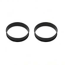 2pcs/6pcs/12pcs English Muffin Rings, Stainless Steel Double-Wall Round Cake Cookie Egg Burger Baking Molds - Black - View 13