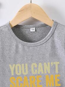 Children's Summer Short-Sleeved T-Shirt With 'SISTERS' Print - Grey - View 4