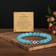 1pc Elegant Bohemian Style Women's Bracelet With MOM Letter Elastic Design, Ideal Birthday/Christmas Gift, Fashionable Casual Daily Wear - Bracelet - View 21