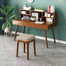 Home Use Stackable Stool, Dining Room Living Room Guest Soft Padded Square Stool, Space-Saving For Small Apartments - Camel - View 5