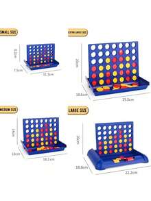 Small - Classic Board Game Four In A Row, Connect Four, Party Game, Fun Entertainment Game, Multiplayer Battle Game, Connect Game - Multicolor - View 3