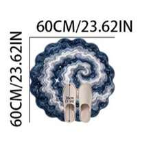 1 件装不对称加厚地毯，蓝灰色星空图案，绒面材质，适合秋冬季节，可作卧室、客厅装饰地毯，家居装饰，可水洗，毕业礼物 - 藍灰 - 查看 17