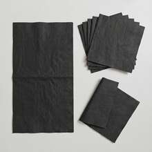 20/40/80 Piezas Servilletas para Bebidas, Servilletas de Papel Desechables Negras, 10" X 10" 2 Capas Servilletas de Cóctel para Bar, Bodas, Cumpleaños - Ver 4