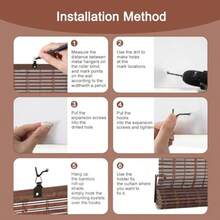 Cordless Bamboo Blinds Bamboo Roll Up Window Shades Light Filtering Roman Roller Shades For Interior Windows Outdoor Patio Home And Garden 30''W X 72''H - Color 5 - View 3