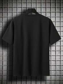 Camiseta Vintage de Gato - Oración Bilingüe en Inglés/Pinyin "Le pedí a Dios un amigo" y Adorables Huellas de Gatito - Camiseta de Algodón Suave Adecuada para Amantes de Gatos, Tallas Grande - Negro - Ver 2