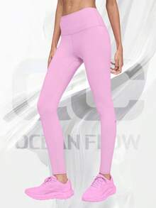 Leggings de cintura alta con efecto aerógrafo - Corazón de caramelo rosa - Ver 2