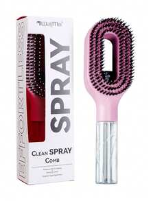 Curl Weave Brush 2合1噴霧梳髮梳，可填充水噴霧梳，尼龍齒，適用於濕髮和乾髮的解結造型梳，撫平毛躁的護髮工具，適合女性和兒童，適用於捲髮、波浪髮和粗髮，旅行和沙龍使用 - 彩色 - 查看 12
