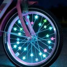 60pcs Glow-In-The-Dark Bicycle Spoke Beads And Valve Stem Caps Set, Includes Reflective Rim Stickers, Suitable For Bicycle Motorcycle Night Riding Wheel Decoration - Multicolor - View 6