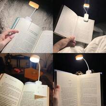 1個 4LED 白色夾式書燈，護眼閱讀燈，可充電書燈，3種色溫，可調光，迷你便攜夾式閱讀燈 (電池/可充電 300mAh/600mAh) - 多色3 - 查看 6