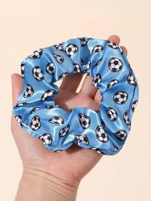 6pcs/1pc Colorful Sports Style Football Hair Ties, High Elasticity Satin Headbands, Versatile Hair Accessories Gift For Girls And Teens - Multicolor - View 5