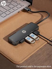 Estación de acoplamiento 4 en 1 Tipo-C HP DHC-CT100D, Proyección HDMI 4K, Carga rápida PD, Convertidor de concentrador USB 2.0, Compatible con Apple MacBook y todas las laptops Tipo-C, Rojo Rosa - Ver 11