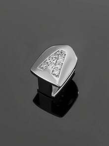 1pc Letter Zirconia Gold Tooth Cap Hip Hop Single Tooth Grill Personalized Versatile Side Tooth Decor Suitable For Men And Women - 26-letter Tooth Ornament - View 35