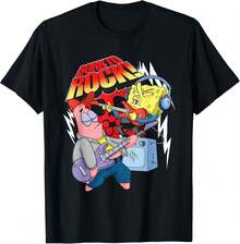 Bob Esponja con Patrick Estrella: ¡Nacido Para El Rock!T-Shirt,playera mexico mujer - Negro - Ver 1