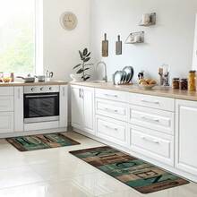 1pc, Home Decor, Wooden Board Pattern Print, Linen Kitchen Rug, Kitchen Mat, Floor Mat, Bathroom Mat, Door Mat, 3D Print Rectangular, Suitable For Living Room, Bedroom, Hallway, Bathroom, Laundry Room - Polyester Carpet, Suitable For Indoor And Outdoor Home Decor - Multicolor - View 7