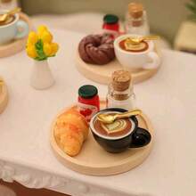 OBOVAY 5pcs/Set 15pcs Creative Miniature Coffee Set Model, Miniature Mini Toy Set, Afternoon Tea Coffee Model, Dollhouse Accessories, Photography Props Scene, Accessory Props, Teenager Desktop Small Decoration - Multicolor - View 2