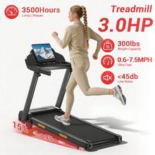 CURSOR FITNESS 4 IN 1 Treadmills For Home With 15% Incline, 3.0HP Quiet Foldable Treadmill With Handle Bar Up To 300lbs Capacity, 7-Layer Shock-Absorbing. - US B Type Plug(110-127V) - View 2