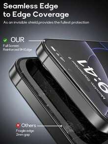 3 Packs, High-Definition Tempered Glass Screen Protector, One-Click Dust-Free Installation, Bubble-Free, Anti-Collision, Anti-Fingerprint, Effectively Protects Against External Damage, Compatible With IPhone Duo/18 Pro Max/18 Pro/18/17e/17 Pro Max/17 Pro/17 Air/17/16 Pro Max/16 Pro/16 Plus/16/15 Pro Max/15/14/13/12 And Other Models (Excluding Mini). - Clear - View 8