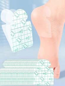 50pcs Invisible Moisture-Proof Heel Pads, Breathable Comfortable Moisturizing Cracked Heel Repair Protective Pads, Suitable For Sensitive Skin Foot Care - A - View 5