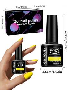 VOKY 6PCS/SET Summer Gel Nail Polish Set, Bright Yellow, High Saturation, UV/LED, Durable And Long-Lasting, It Is An Essential Item For Nail Salons And Home Nail Art - Multicolor - View 5