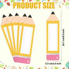18/36 Pcs Pencil Name Tags For Classroom Desks 2.5x9.5in Student Desk Name Plates Back To School Locker Nameplates With Glue Points For Classroom Teacher First Day Of School Bulletin Board Party Decor - Yellow Pencil Nameplate - View 5