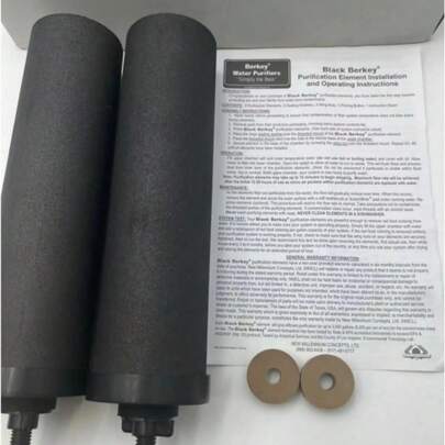 Berkey Authentic Black Berkey Elements BB9-2 Filters For Berkey Water Systems (Set O F 2 Black Berkey Elements)
